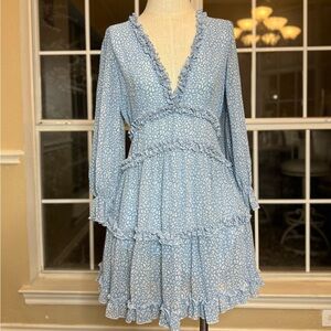 The Impeccable Pig Blue Floral Mini Dress – Women’s